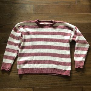 Pink and white stripe sweater